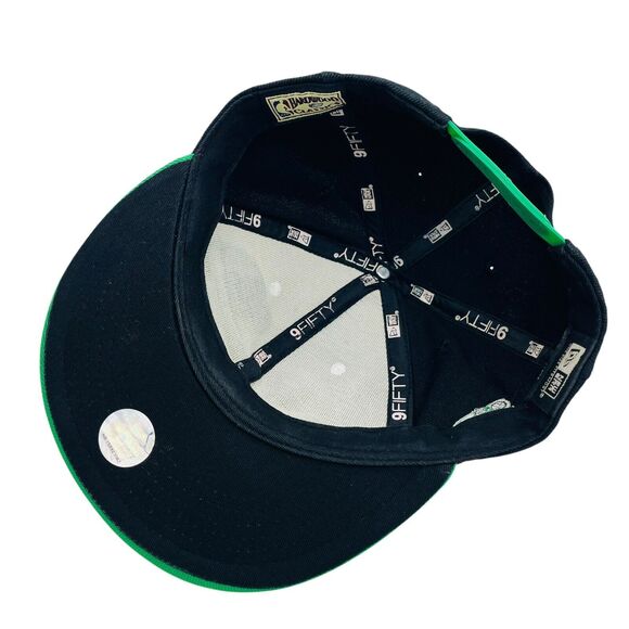 New Era Boston Celtics Spellout Script Hardwood Classic Snapback Cap Hat - Picture 5 of 7